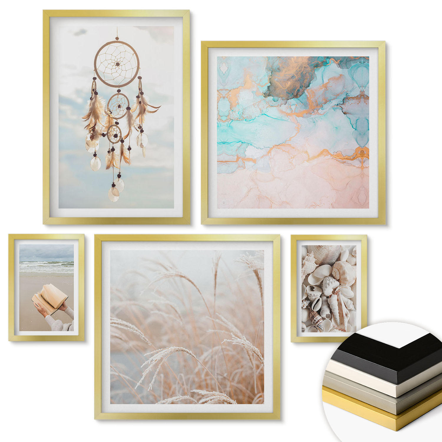 ArtPrintCave Wandbilder Gold 40x60 cm