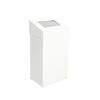 MÜLLEIMER Robuster Mit Pushdeckel 18 Liter 50 x 27,7 x 17 cm Aluminium Weiß - Weiß, Metall (27.7/50/17cm) - PROREGAL