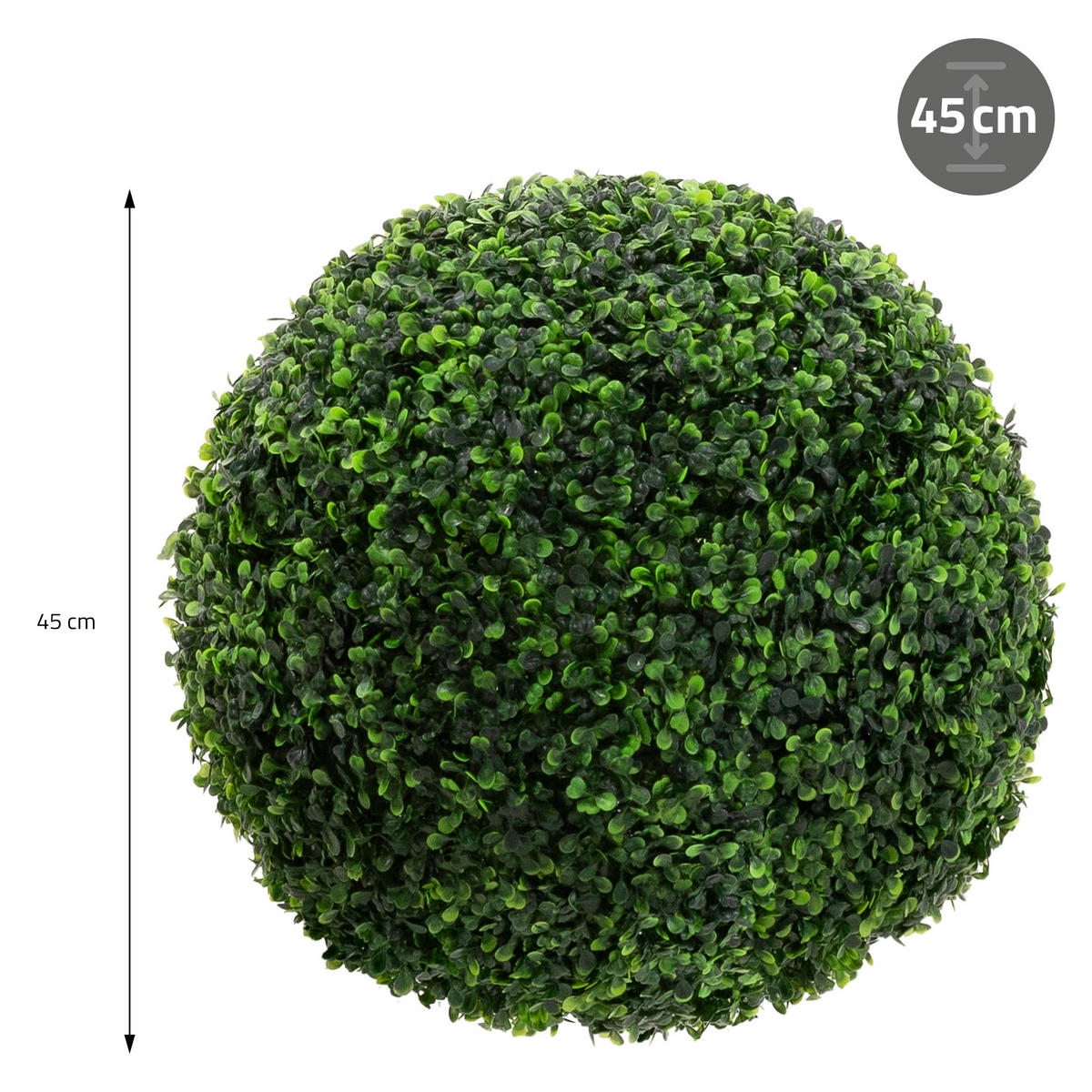 UMĚLÁ zimostrázová koule, sada 2 ks, velká Ø 35 cm, zelená, z plastu - zelená barva, textil/plast (45cm) - ML-DESIGN