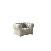 SESSEL CHESTERFIELD Elegant Klassisch Schick Stoff Whisper Velours Creme - Creme, Holz (112/77/90cm) - Kaiser Möbel