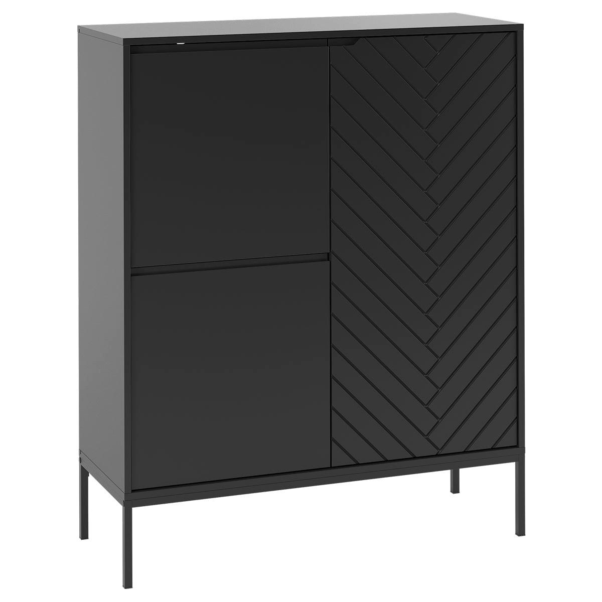 SIDEBOARD Daria Černá - černá, kompozitní dřevo (102/145/39cm) - Petits-meubles