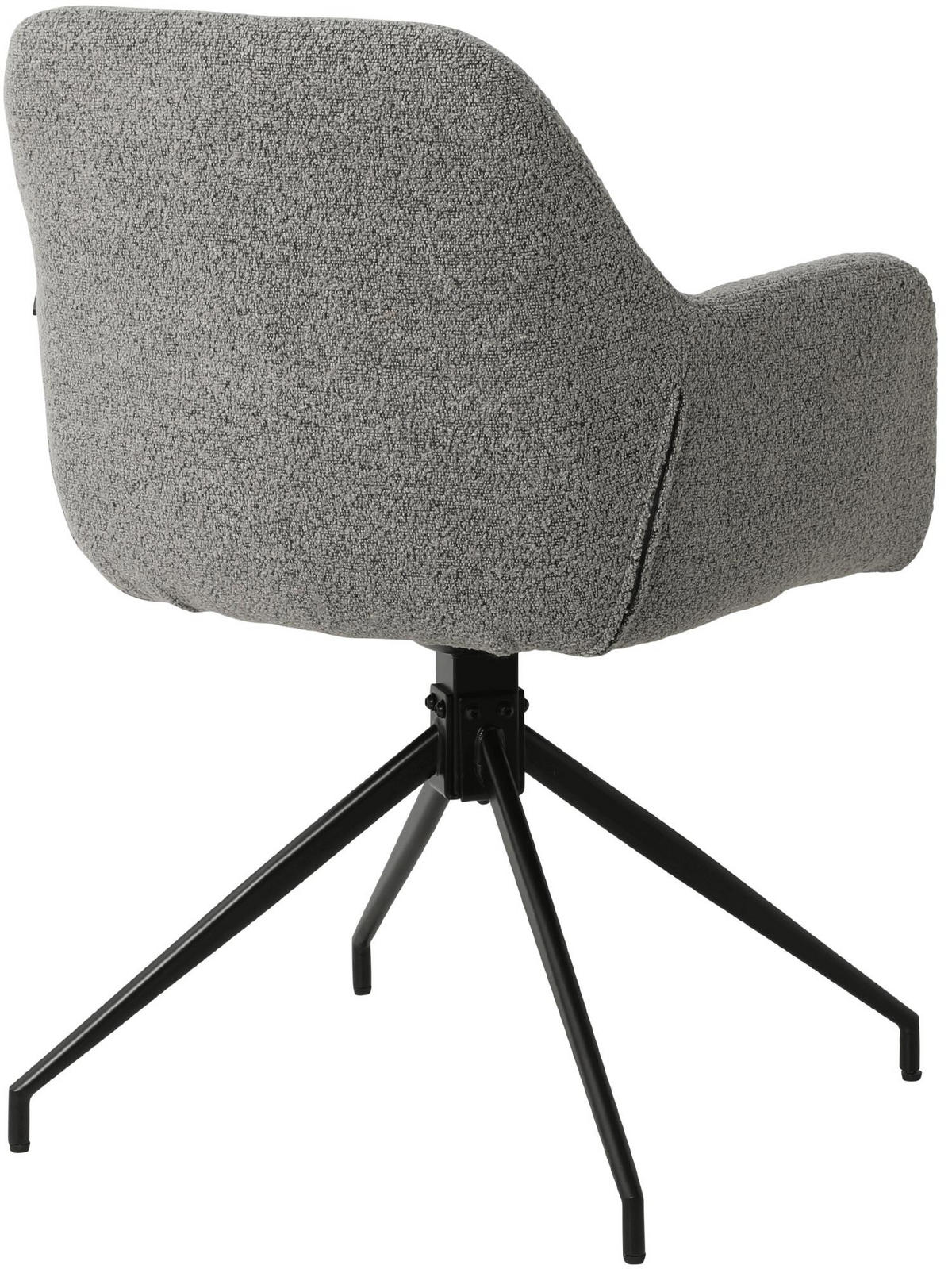 ARMLEHNENSTUHL Stoff Grau - Grau, Textil/Metall (58/83/61cm) - CLP
