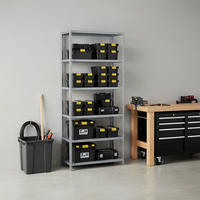 SCHRAUBREGAL PANDA TALL | HxBxT 200x100x40cm | 6 Fachböden | Fachlast 75kg | Verzinkt - Silberfarben, Metall (100/200/40cm) - PROREGAL