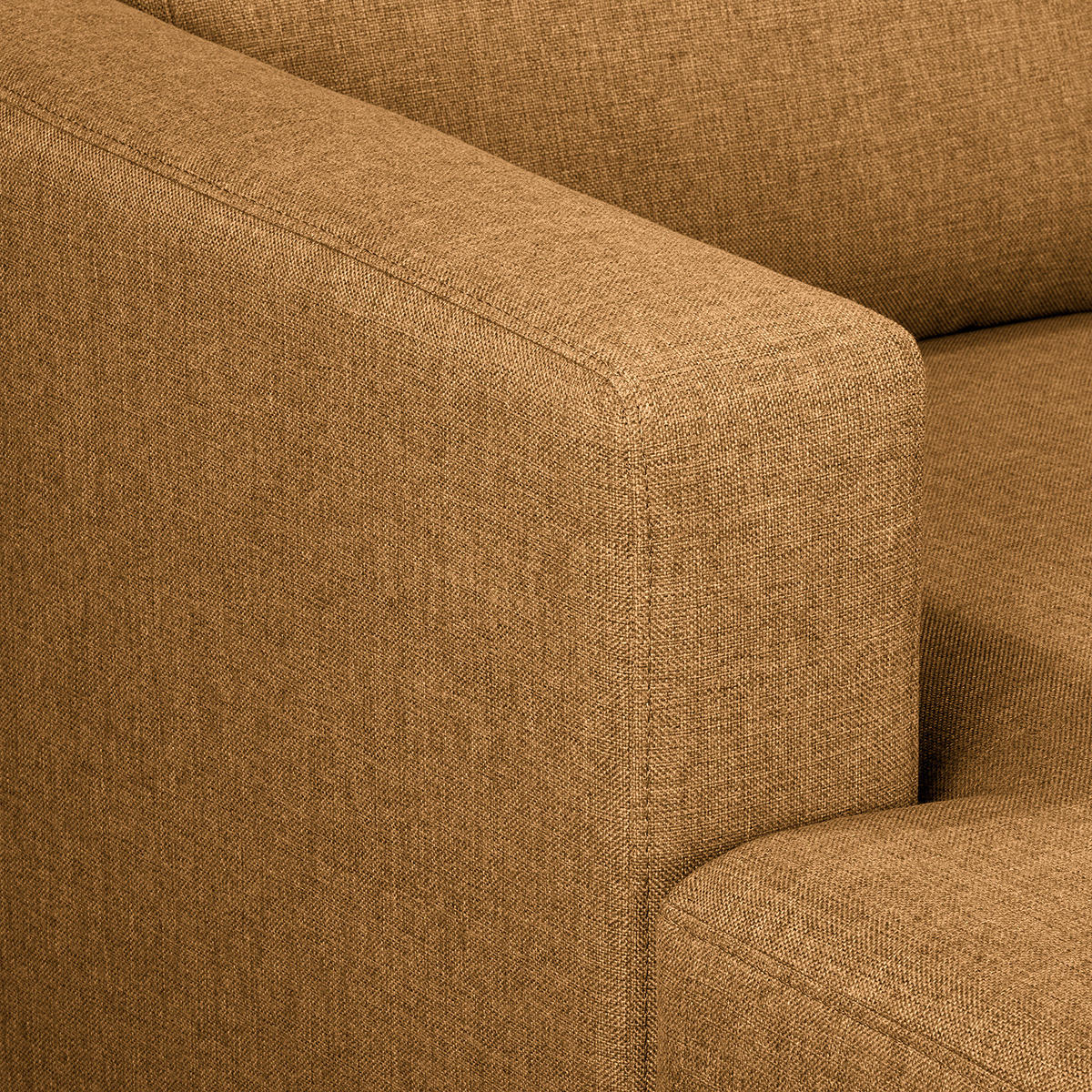 1-SITZER ECKSOFA mit Longchair - Gelb/Buchefarben, Buchenholz/Textil (154/140cm) - home24