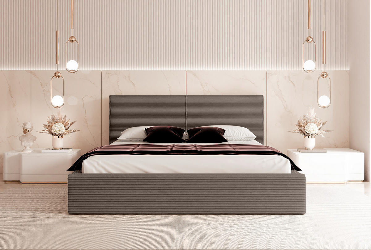 POLSTERBETT VIVELO 140x200 cm, Braun - Braun, Textil (200/140cm) - Fedve