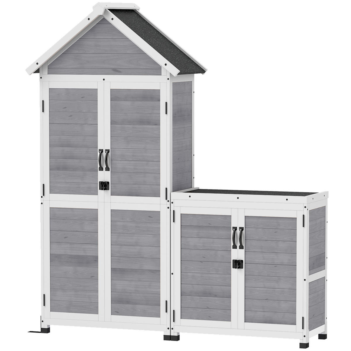 GARTENSCHUPPEN DE-09218 Hellgrau - Hellgrau, Holz (51/182/89cm) - ComfortXL