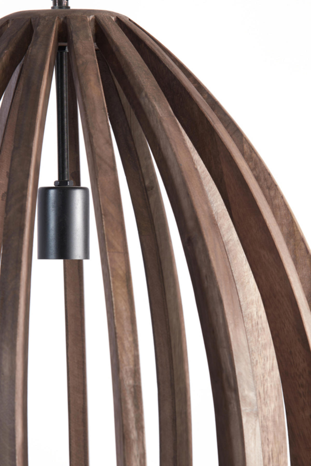 HÄNGELAMPE Haranka Braun Ø47/56 cm - Braun, Holz (47/47/56cm) - Light & Living