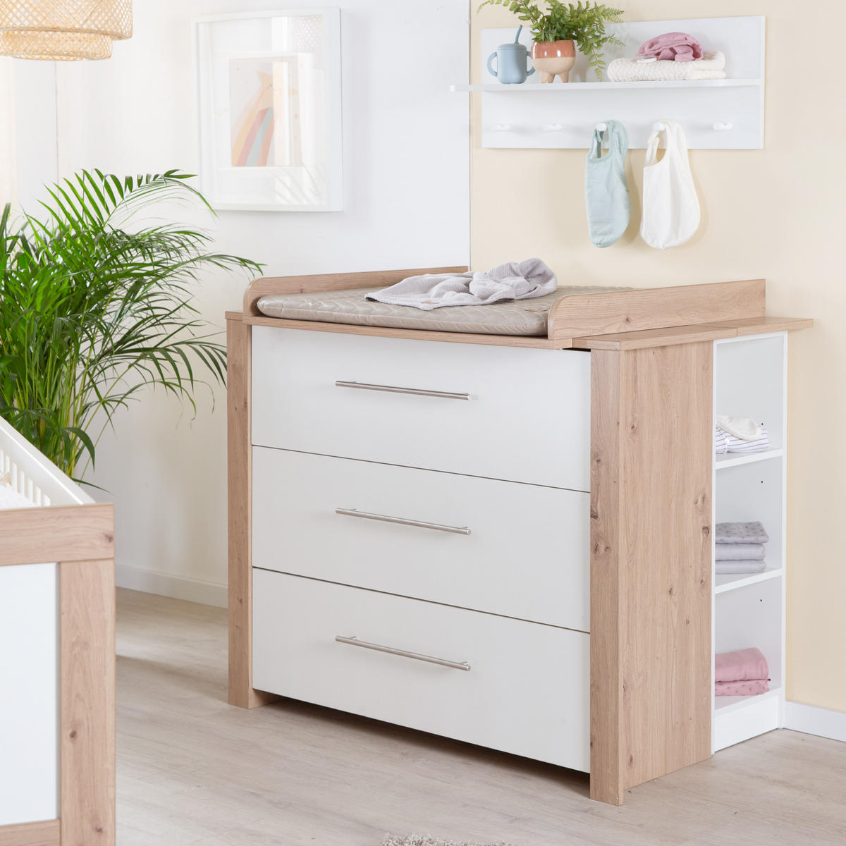 BABYZIMMERSET Malo 2-teilig - Weiß, Holzwerkstoff (144/98.5/76cm) - Roba