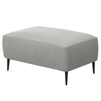 POLSTERHOCKER - Hellgrau/Schwarz, Textil (90/45/60cm) - home24