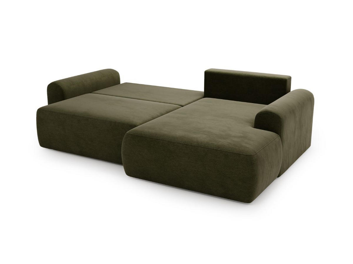 ECKSOFA Savana Grün Links - Grün, Holz/Textil (257/177cm) - Graingold