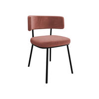 POLSTERSTUHL Iga - Schwarz/Rosa, Textil/Metall (58/75/57cm) - MIRJAN24