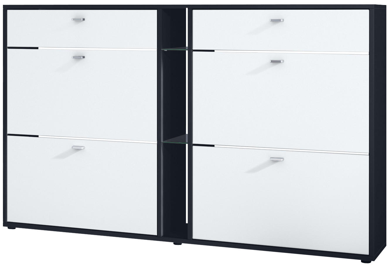 SCHUHSCHRANK Today Fronten in Weiß matt - Weiß, Holzwerkstoff (155.5/95/28cm) - Vladon