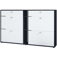 SCHUHSCHRANK Today Fronten in Weiß matt - Weiß, Holzwerkstoff (155.5/95/28cm) - Vladon