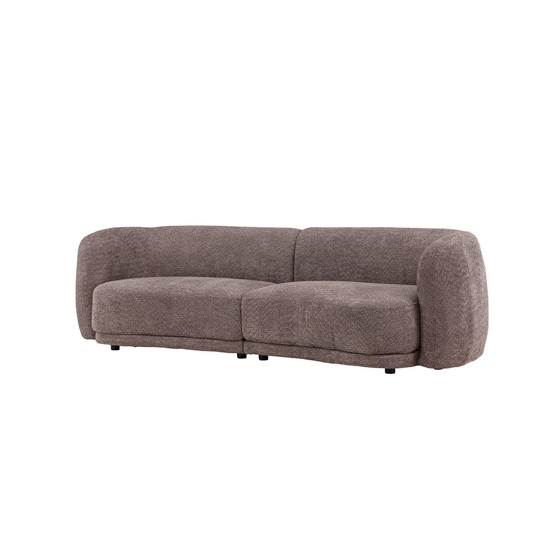 SOFA, Cielo, Braun, Kunstfell, 268 x 91 x 80 cm - Braun, Textil/Fell (268/80/91cm) - ebuy24