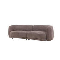 SOFA, Cielo, Braun, Kunstfell, 268 x 91 x 80 cm - Braun, Textil/Fell (268/80/91cm) - ebuy24