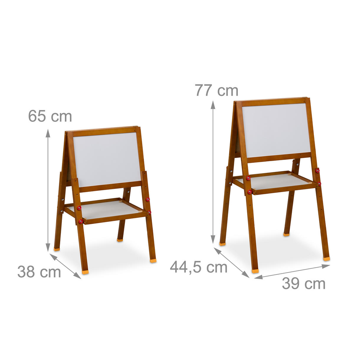 KINDERSTANDTAFEL - Multicolor, Holz/Holzwerkstoff (39/77/44.5cm) - Relaxdays