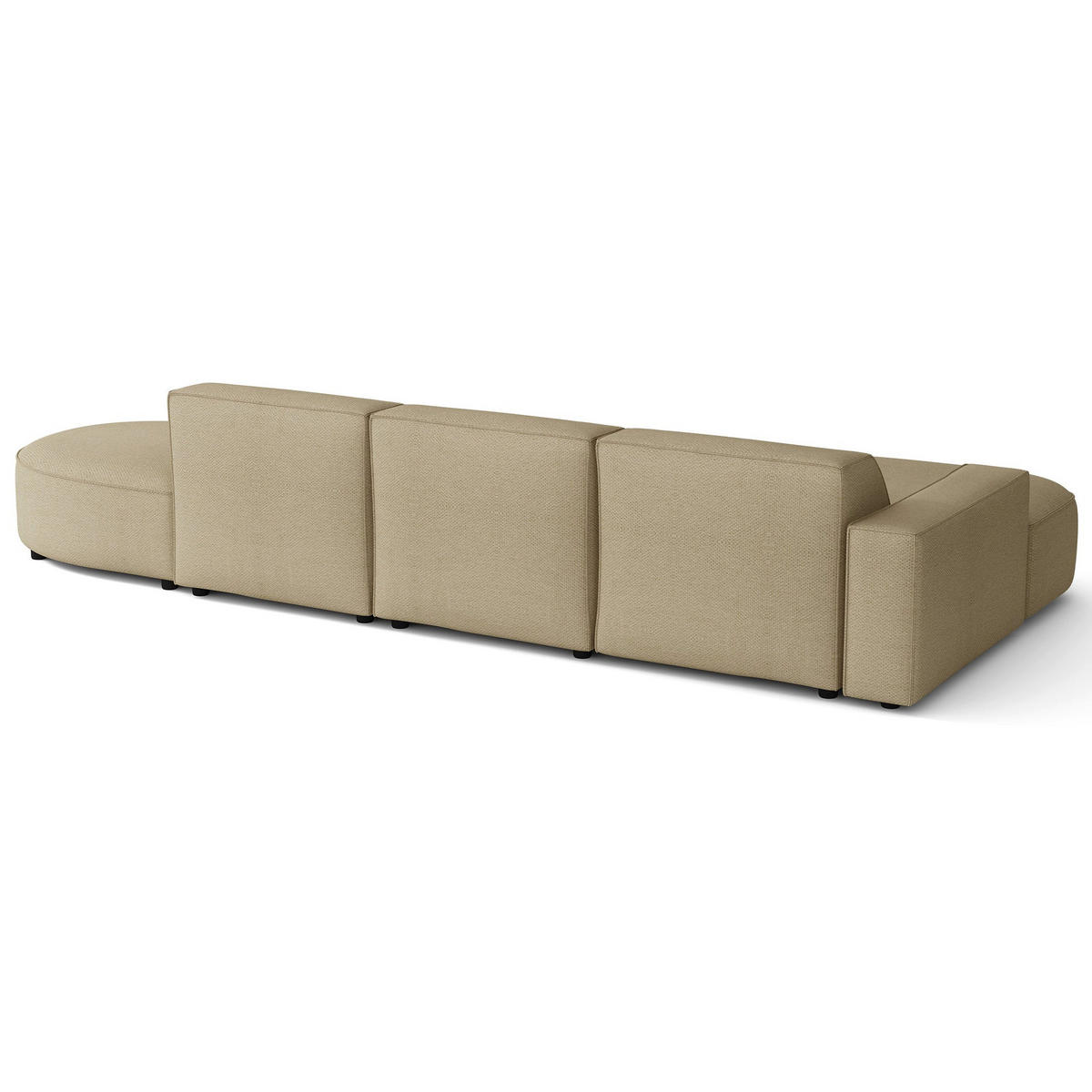 ECKSOFA Sallmo L-Form, 3-Sitzer, links 358 cm - Schwarz/Cappuccino, Kunststoff/Textil (358/166cm) - Selsey