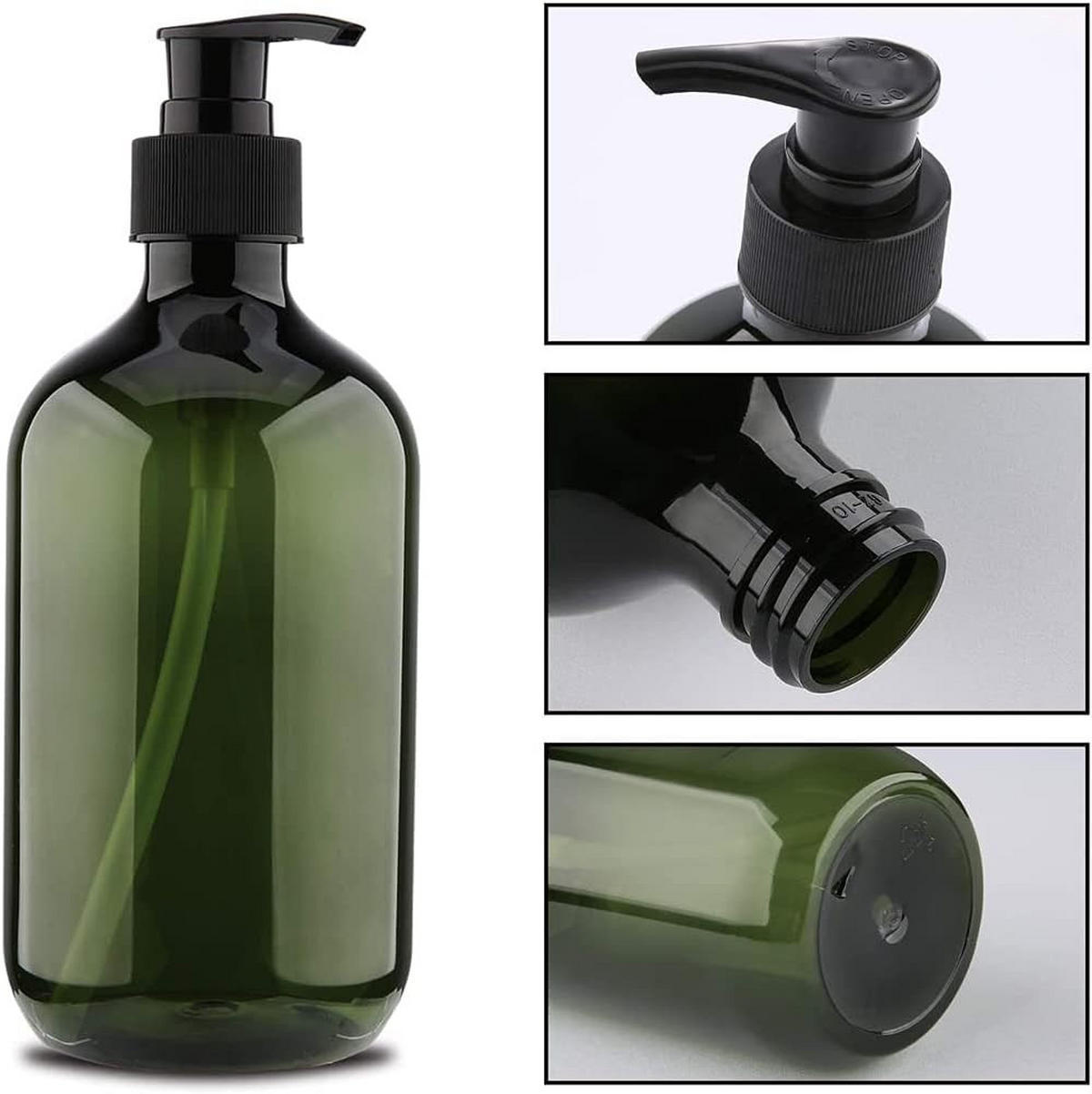 SEIFENSPENDER , Set mit 3 wiederbefüllbaren 500-ml - Grün, Kunststoff (7.6/18.5/7.6cm) - BELZ