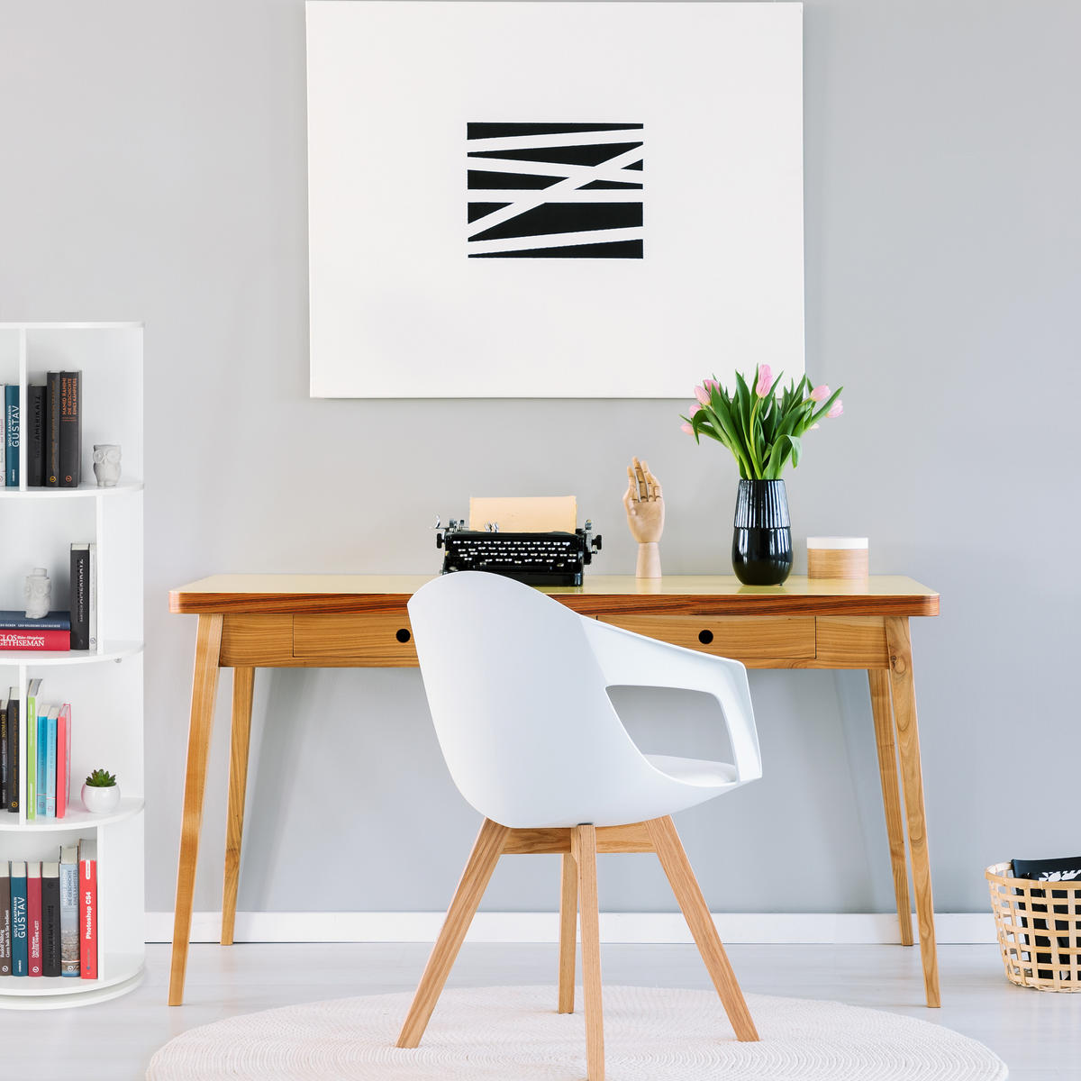BÜCHERREGAL - Weiß, Holzwerkstoff (50/138/50cm) - Relaxdays