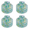 MINI-VASE (4er Set) Confetti - Blau/Grün, Glas (9cm) - Butlers