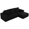 ECKSOFA TRENTINO L Schwarz Boucle - Rechts - Schwarz, Textil (164/266cm) - MKS