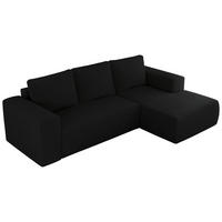 ECKSOFA TRENTINO L Schwarz Boucle - Rechts - Schwarz, Textil (164/266cm) - MKS