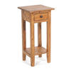 TELEFONTISCH DRAWER 65 Mahagoni Recyclingholz, mit Schublade 08 honigfarben gewachst - Honig, Holz (31/31/65cm) - DESIGN DELIGHTS
