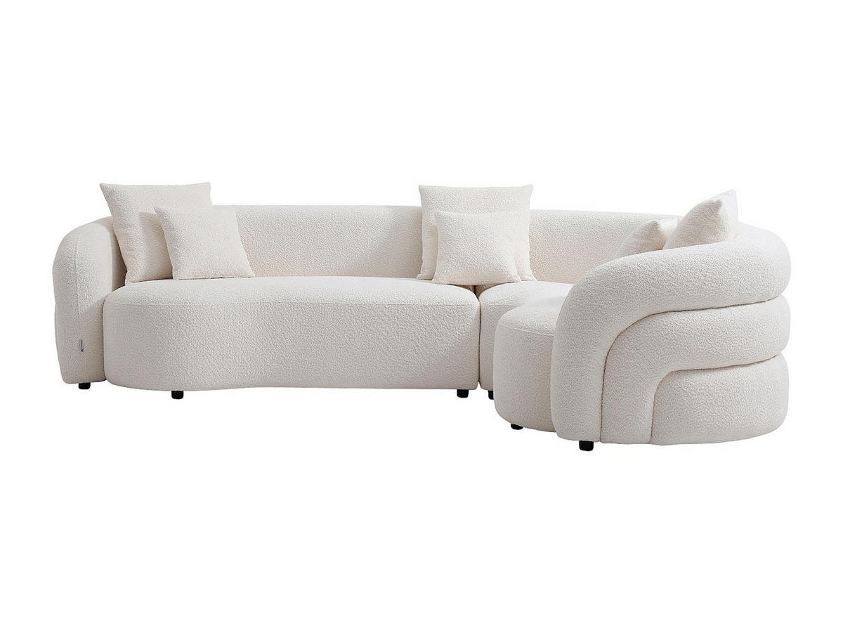 SOFA ohne Schlafmöglichkeit - 5 Personen-Sitzer - Stoff - Weiß - - Weiß, Textil (290/73/200cm) - Vente-Unique