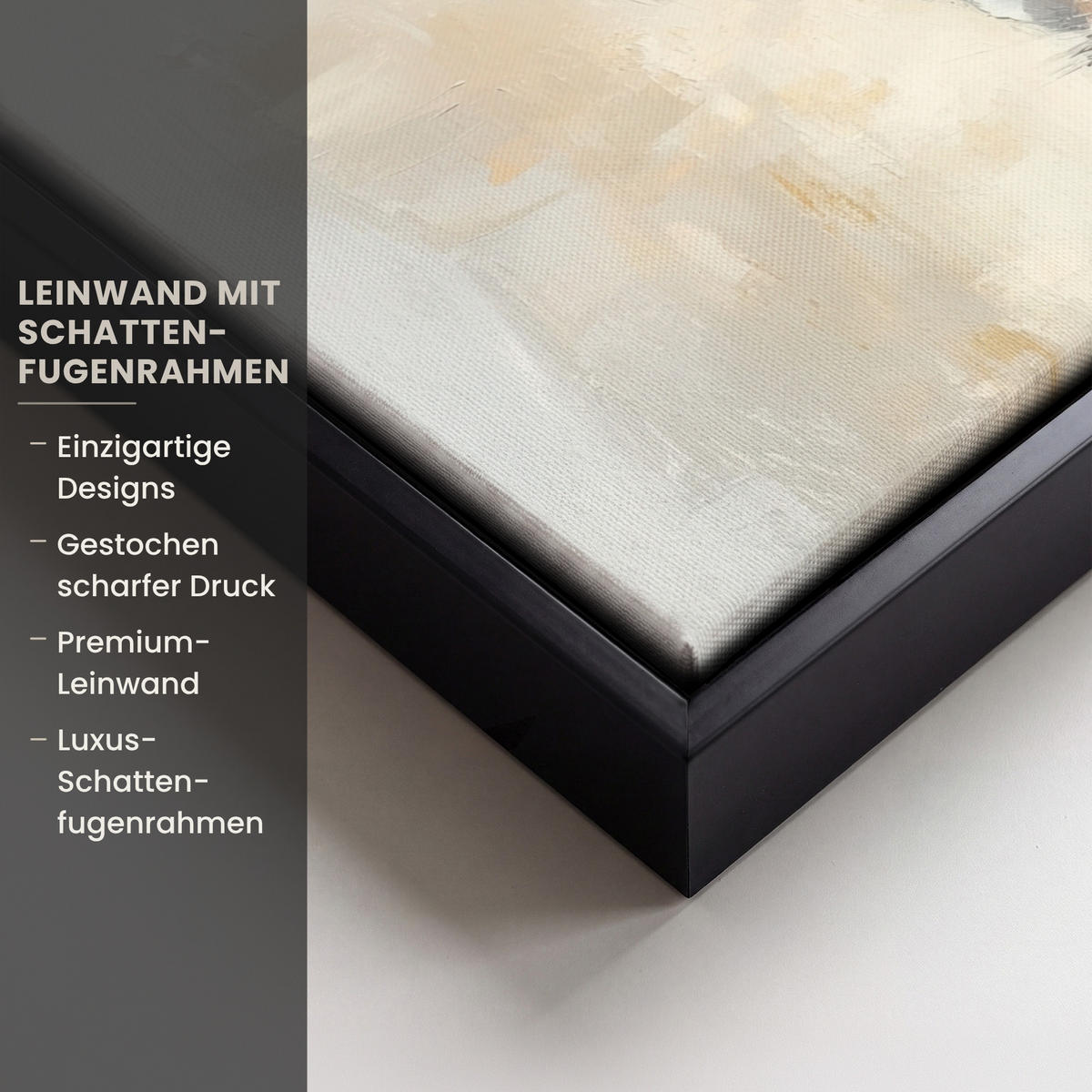 LEINWAND Bilder mit Rahmen - Hase - Ohren - Braun - 30x20 - Beige, Textil (30/20cm) - MuchoWow