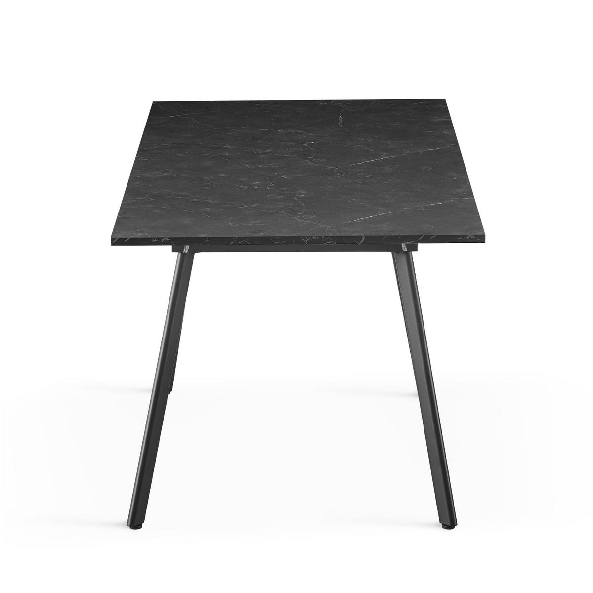 ESSTISCH MARA 120-160/80/76 cm Marmor Schwarz ausziehbar - Schwarz, Holz (80/120/76cm) - B&D Home