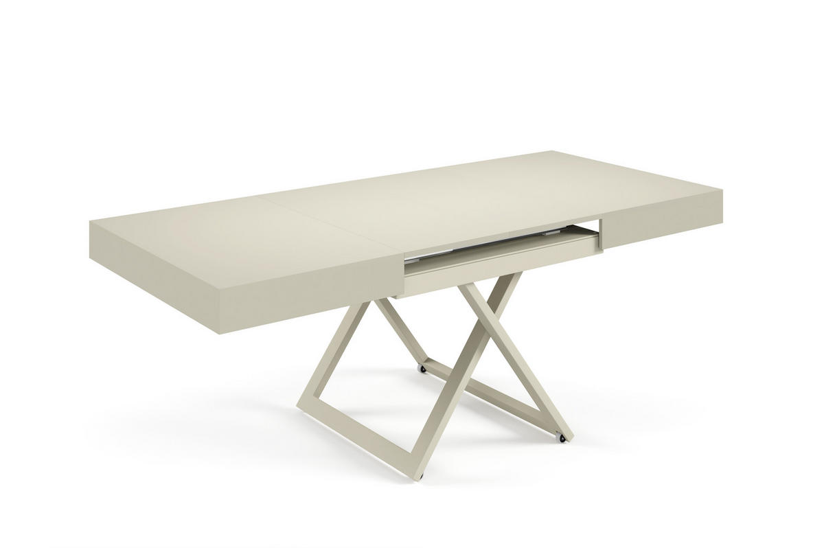 COUCHTISCH SANNA U - Kaschmir/Beige, Holzwerkstoff/Metall (80/120/27cm) - Meblini