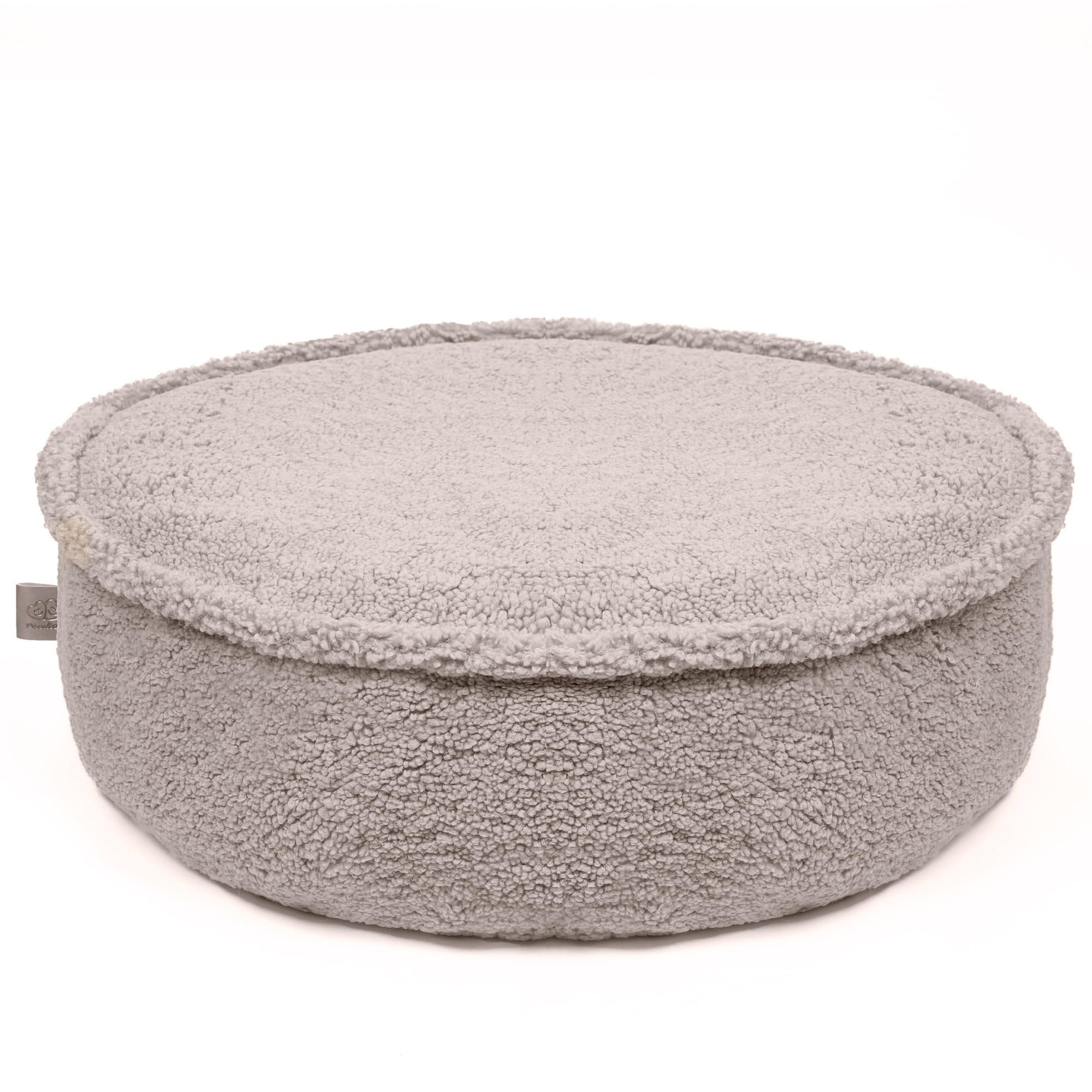 SITZPOUF für Kinder, Rund, Bearly, Hellgrau - Hellgrau, Textil (65/20/65cm) - MeowBaby