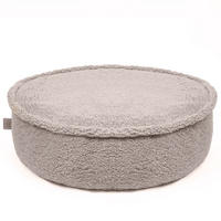 SITZPOUF für Kinder, Rund, Bearly, Hellgrau - Hellgrau, Textil (65/20/65cm) - MeowBaby
