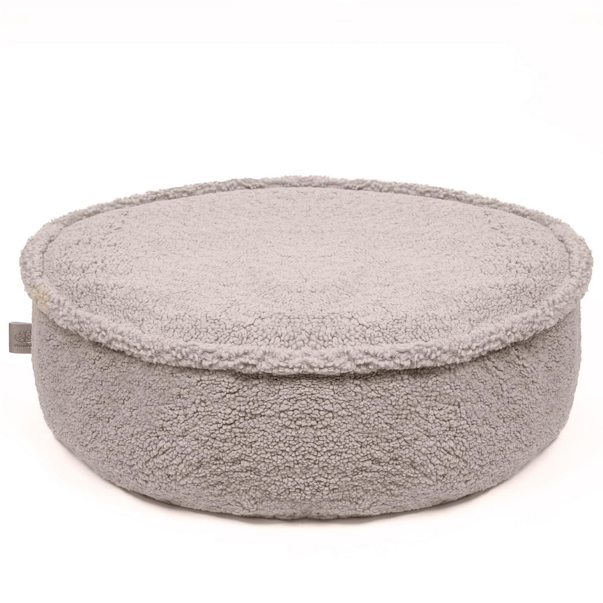 SITZPOUF für Kinder, Rund, Bearly, Hellgrau - Hellgrau, Textil (65/20/65cm) - MeowBaby