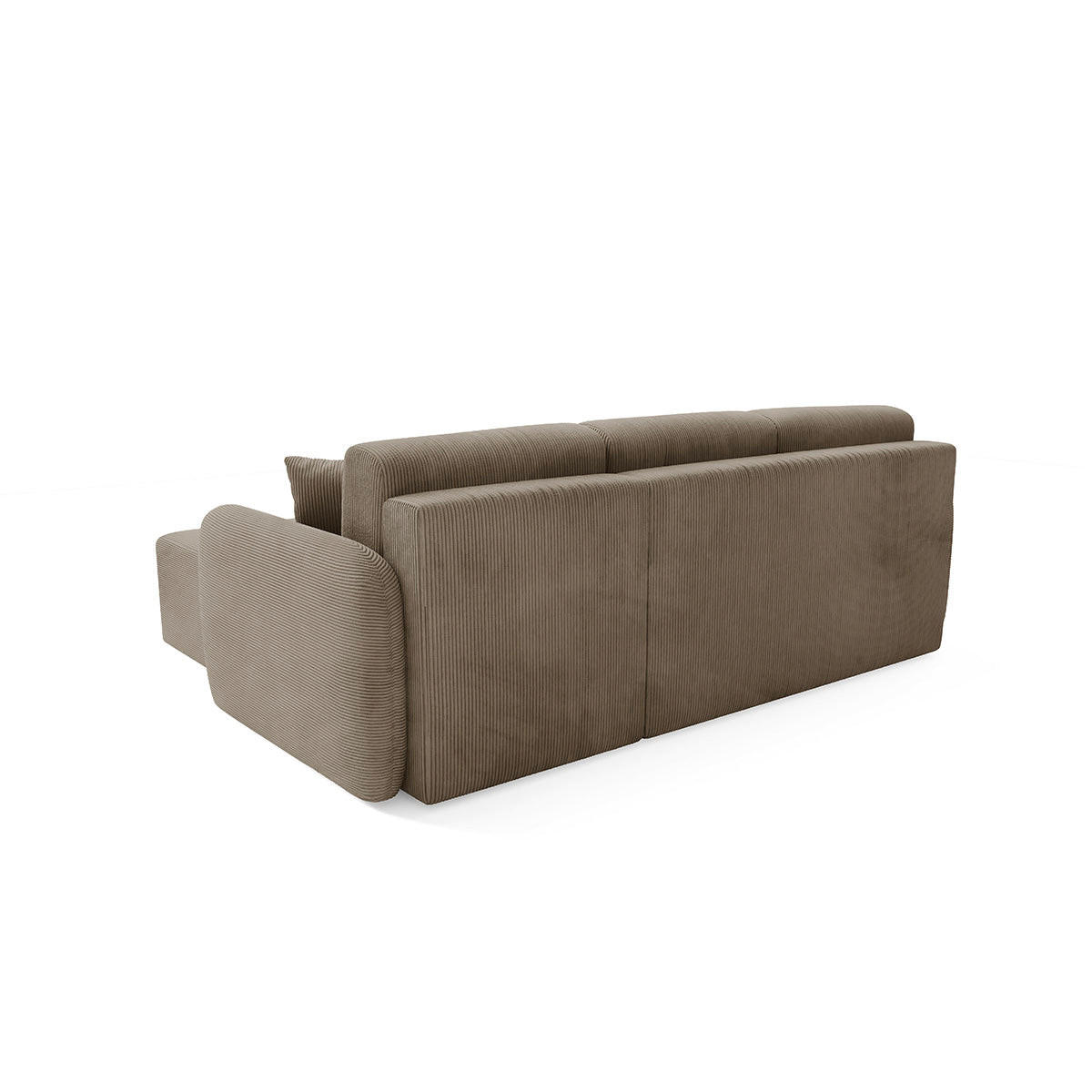 ROHOVÁ SEDAČKA Dora 3 miesta na sedenie Taupe - taupe, drevo (245/185cm) - Petits-meubles