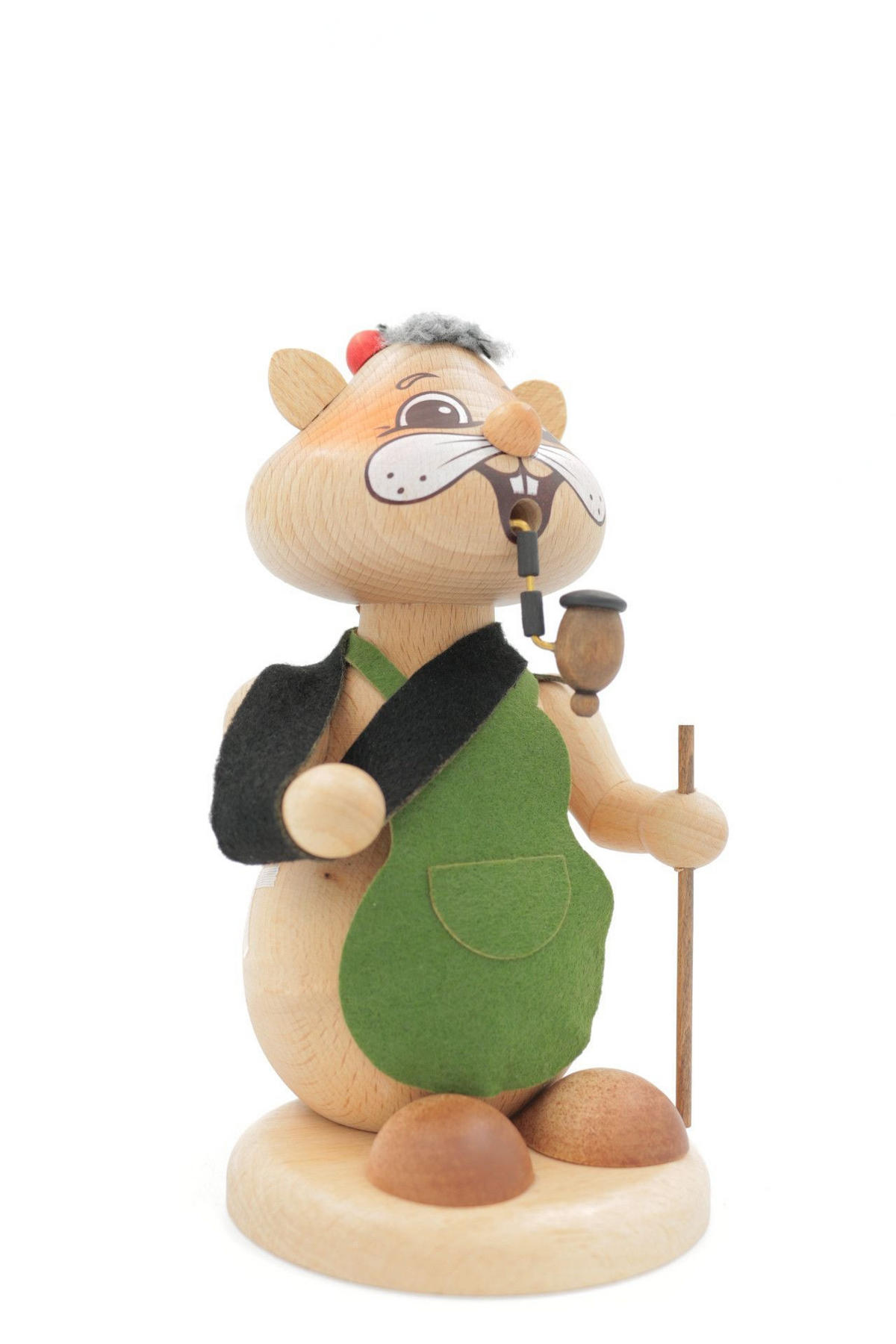 RAUCHFIGUR Hamster Kranker 18 cm - Multicolor, Holz (12/18/0.1cm)