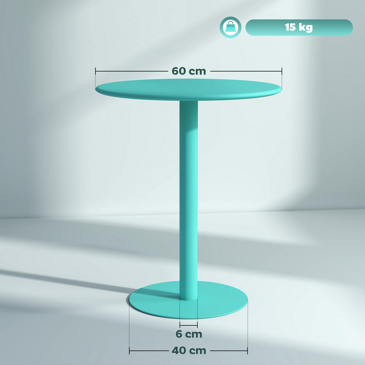 ESSTISCH Grün 1 Stück - Grün, Naturmaterialien (60/60/72cm) - GiPP