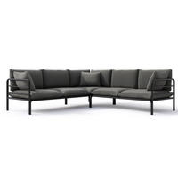 GARTENECKSOFA Worcully Anthrazitgrau / Schwarz - Anthrazit, Textil (229/80/229cm) - Selsey