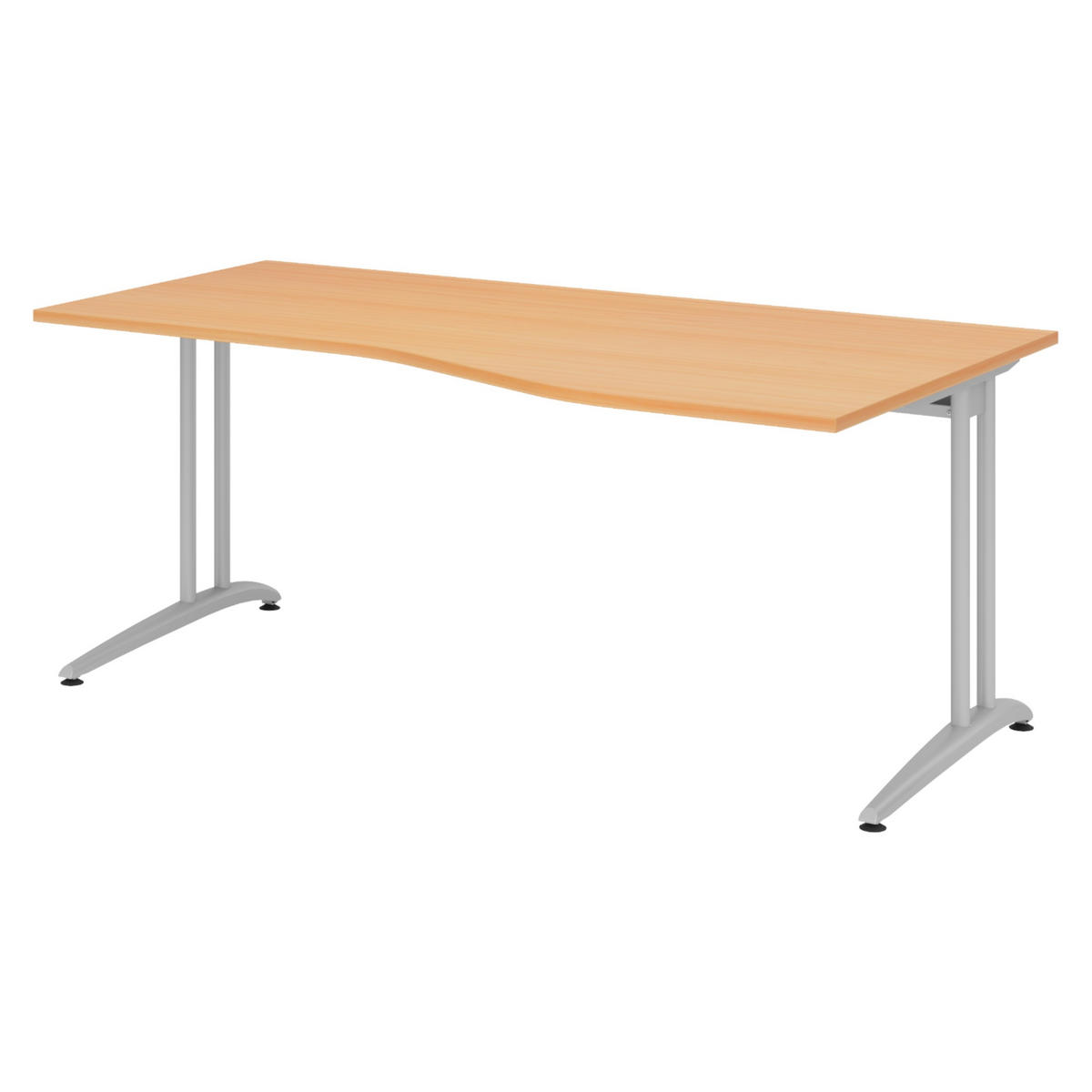 SCHREIBTISCH Serie-B 100/180/72 cm in Buchefarben - Buchefarben, Holzwerkstoff (100/180/72cm) - bümö