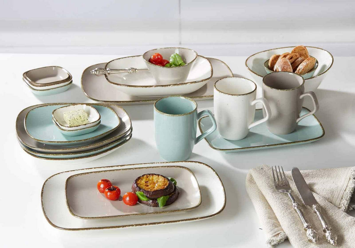 SERVIERPLATTEN-SET Casa Blau - Blau, Keramik (1/1/1cm) - Ritzenhoff Breker