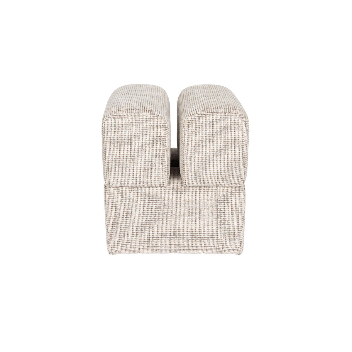 SITZHOCKER Staple Terracotta Braun/ Beige - Beige/Braun, Kunststoff (40/45/40cm) - Housecraft Living