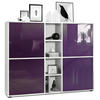 HIGHBOARD Cuba Türen in Brombeer Hochglanz - Brombeere, Holzwerkstoff (130.5/105.5/35.5cm) - Vladon