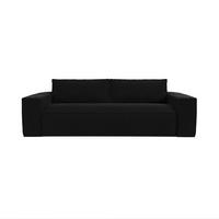 SCHLAFSOFA GERADE Samt Dunkles Anthrazit 234cm - Anthrazit, Textil (234/90/100cm) - Sia Home