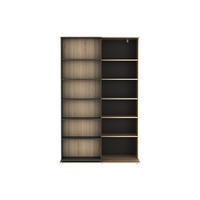 BÜCHERREGAL - 116.6 cm x 46 cm - holz - anthrazitgrau, naturfarben hell Prali - Anthrazit/Naturfarben, Holz (116.6/185/46cm) - Vente-Unique
