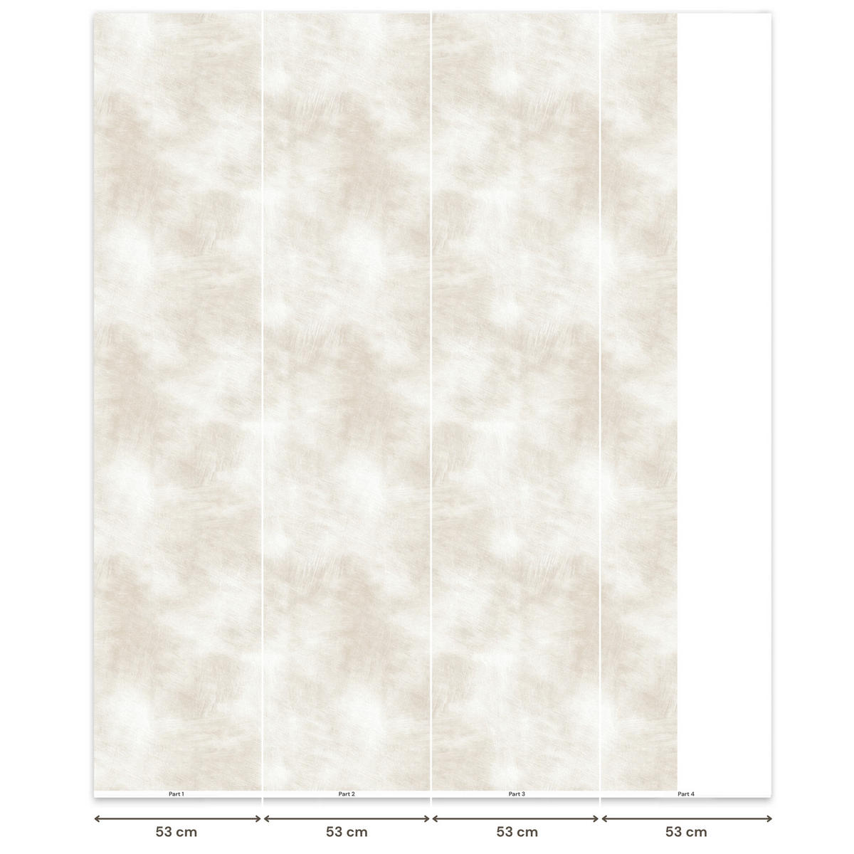 TAPETE - Dezent - Textur - Beige - 180x240 cm - Creme, Papier (180/240cm) - OnlyWow