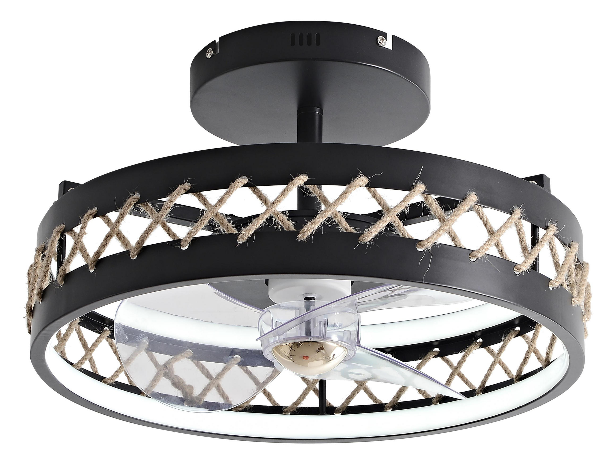 Purline Led-Deckenlampe Schwarz 50x14x50 cm