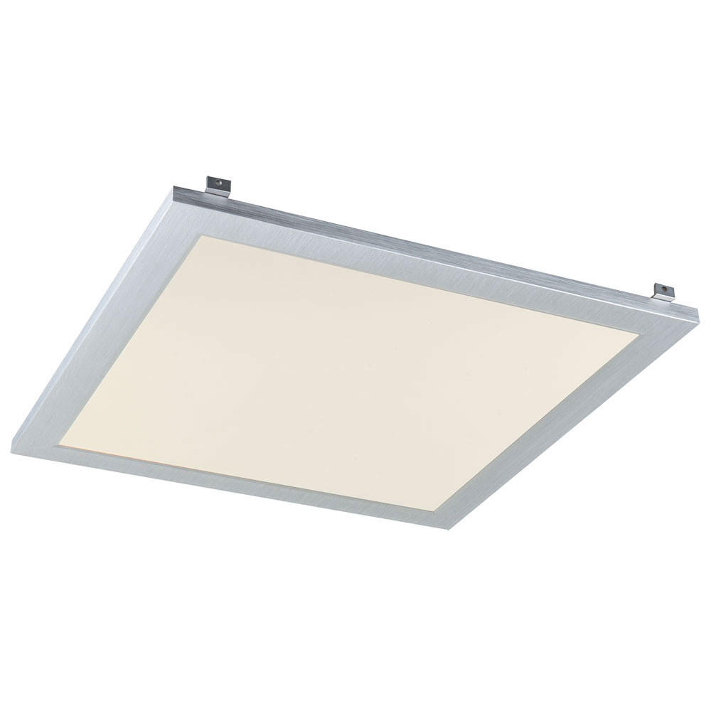 LED DECKENLEUCHTE Aluminium Weiß eckig - Weiß, Kunststoff (29.9/29.9/5cm) - Globo Lighting