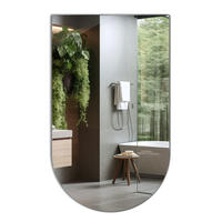 SPIEGEL 45x80 cm Wandspiegel Ovale Form Asymmetrisch Modern - Transparent, Glas (45/80/45cm) - TULUP