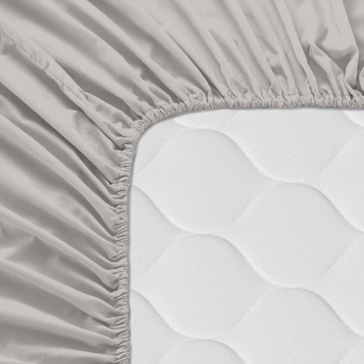 SPANNBETTTUCH basic 180x200x32 cm grau - Grau, Textil (180/200cm) - Happy Friday