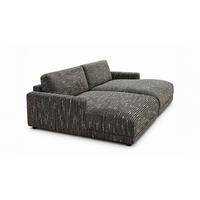 BIG SOFA MARLIN Braun Flachgewebe - Dunkelbraun/Schwarz, Kunststoff/Textil (262/80/168cm) - KAWOLA